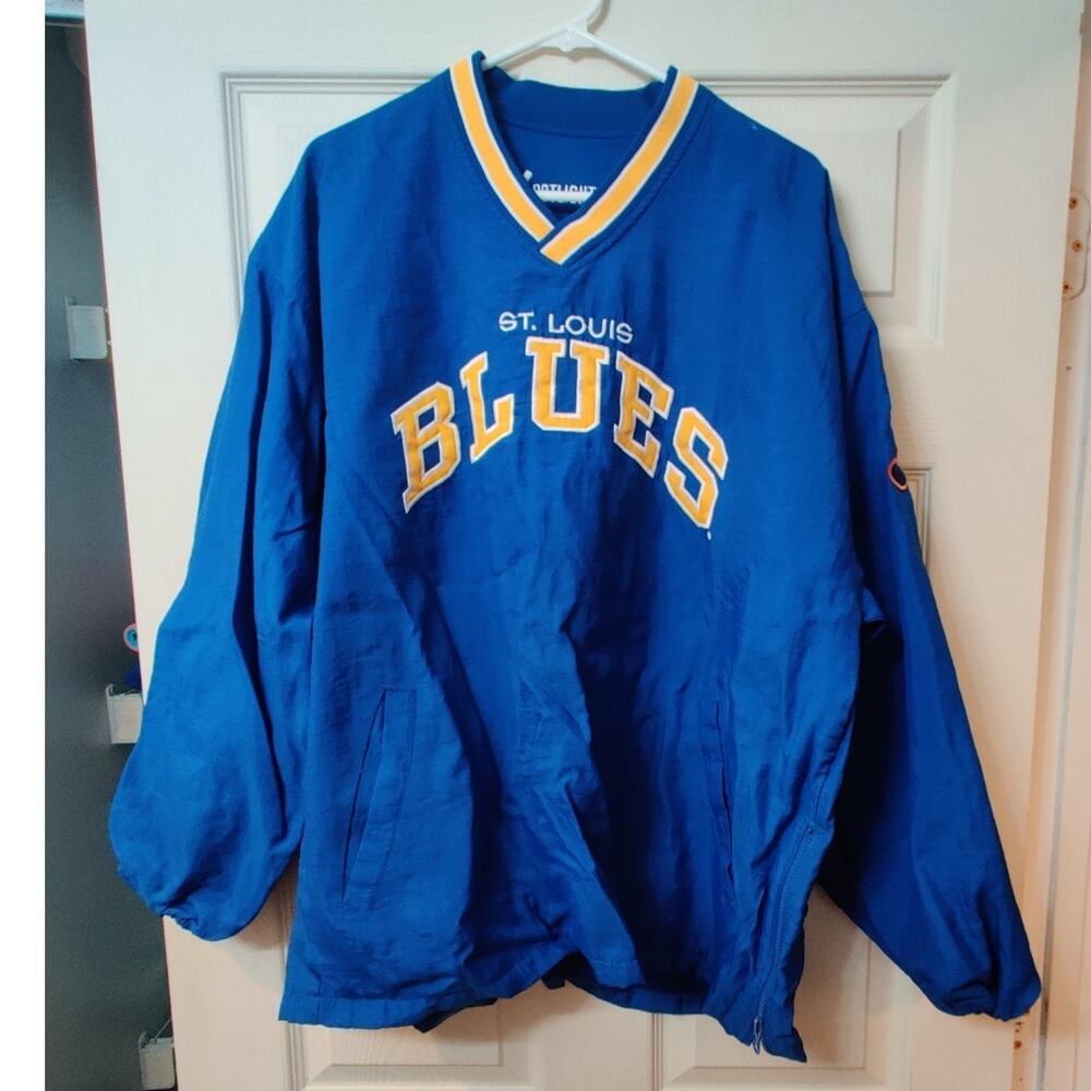 St. Louis Blues NHL Pull Over Rain Jacket Size Large